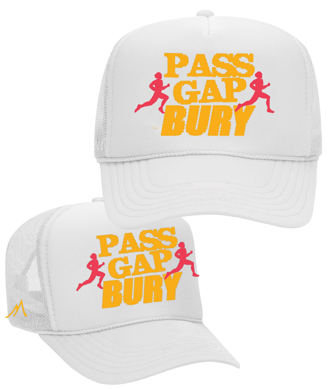 Pass Gap Bury - White Foam Mesh Hat- Last Chance