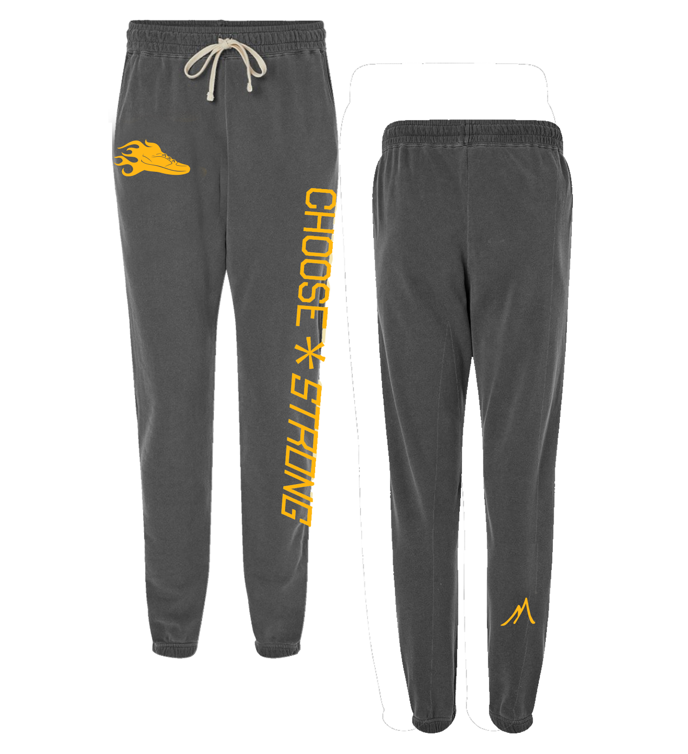 Choose Strong - Sweatpants - Yellow Print - Last Chance