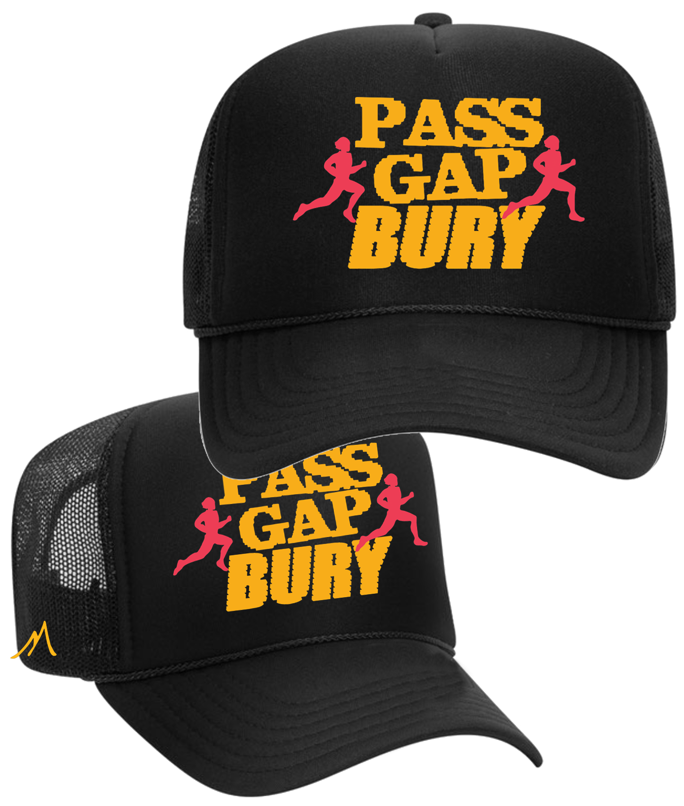 Pass Gap Bury - Black Foam Mesh Hat