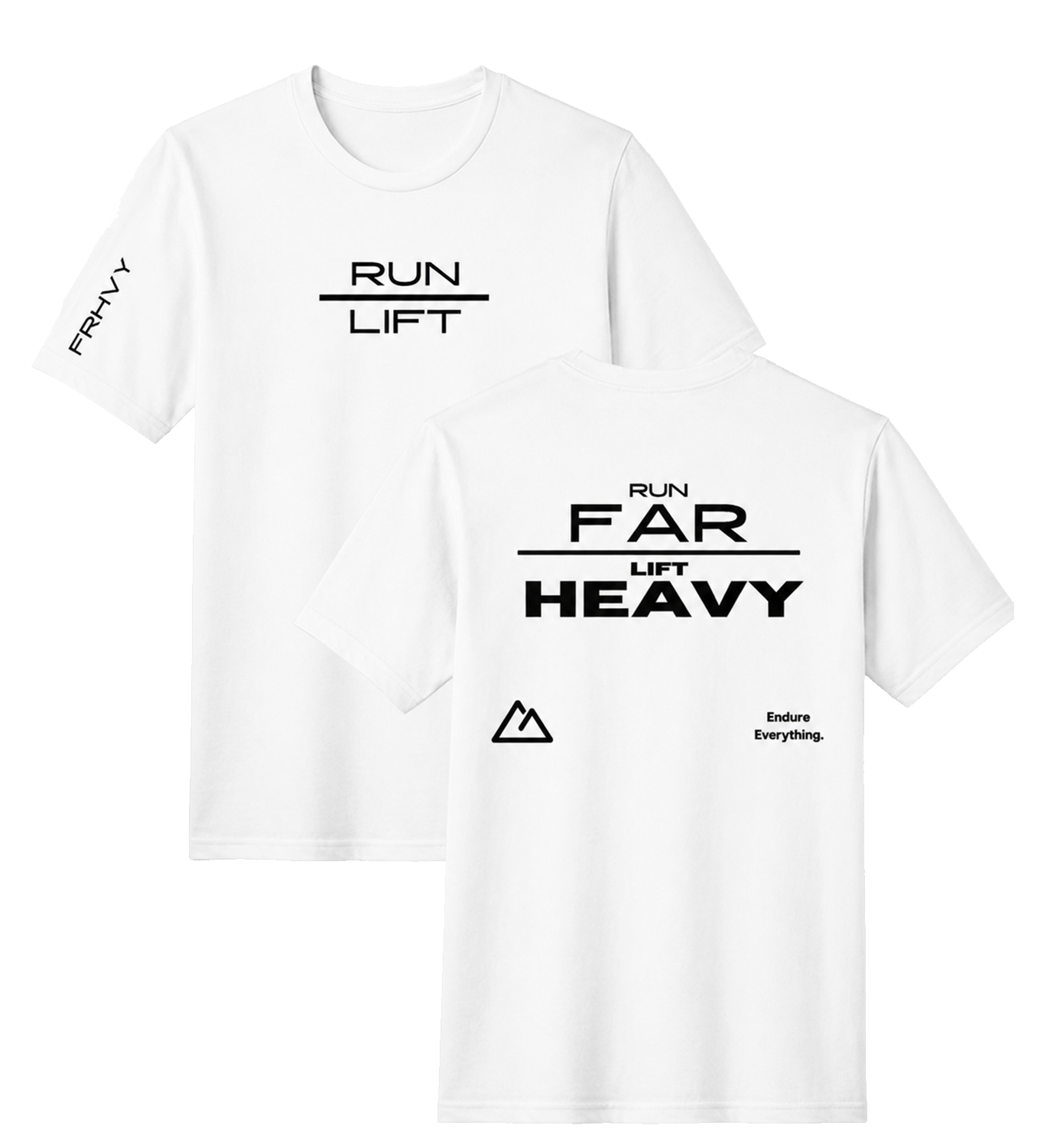 White RUN + LIFT Tee
