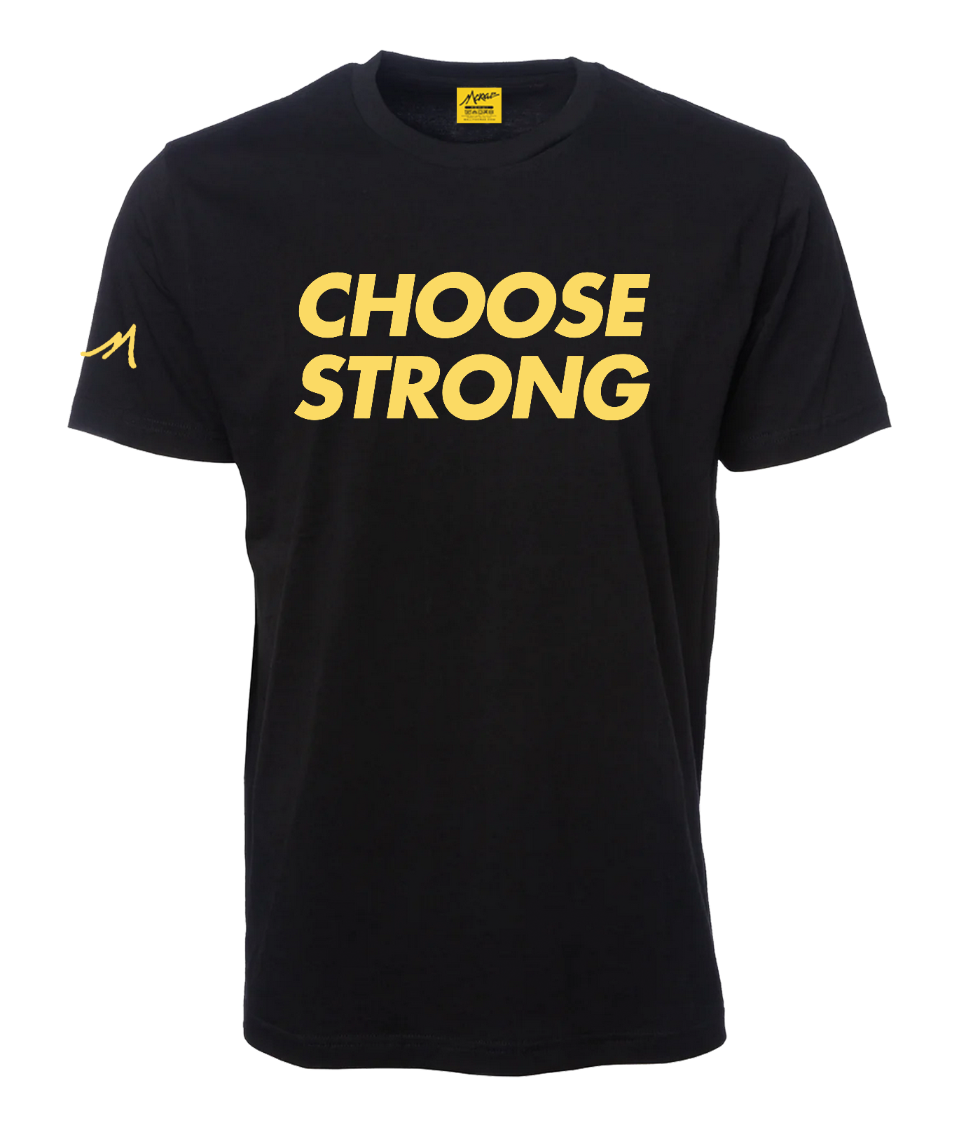 Choose Strong - Font Tee - Yellow Logo