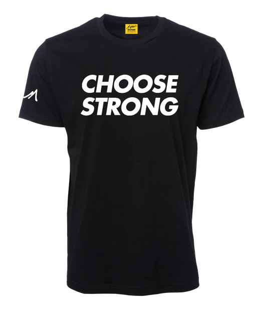 Choose Strong - Font Tee - White Logo