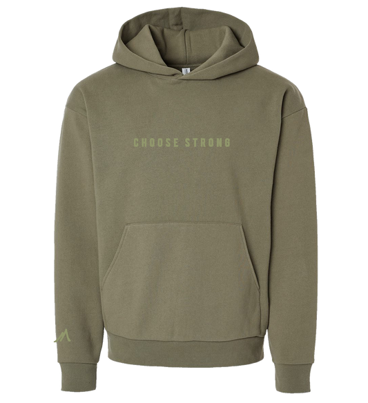 CHOOSE STRONG HOODIE OLIVE