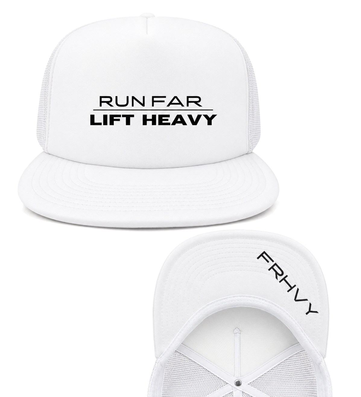 White RUN + LIFT Underbill Hat